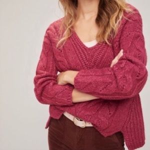 Anthropologie Ramona Cable Knit Sweater‎ Size Small